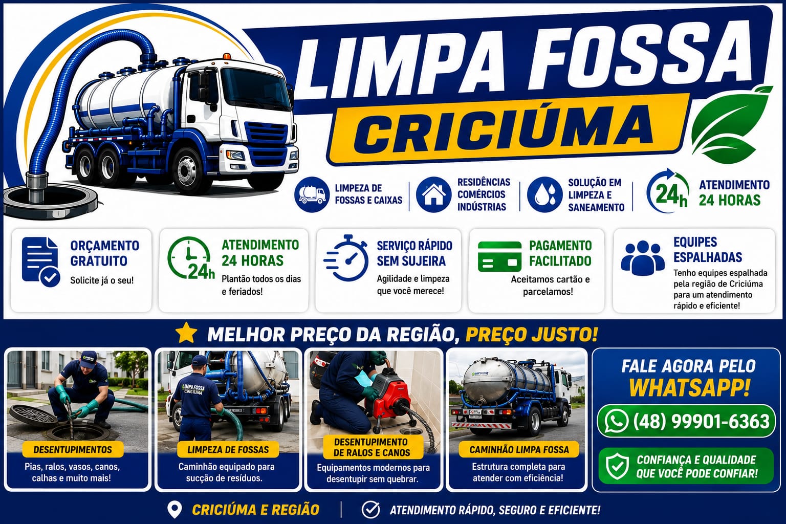 Read more about the article Limpa Fossa em Criciúma no Centro